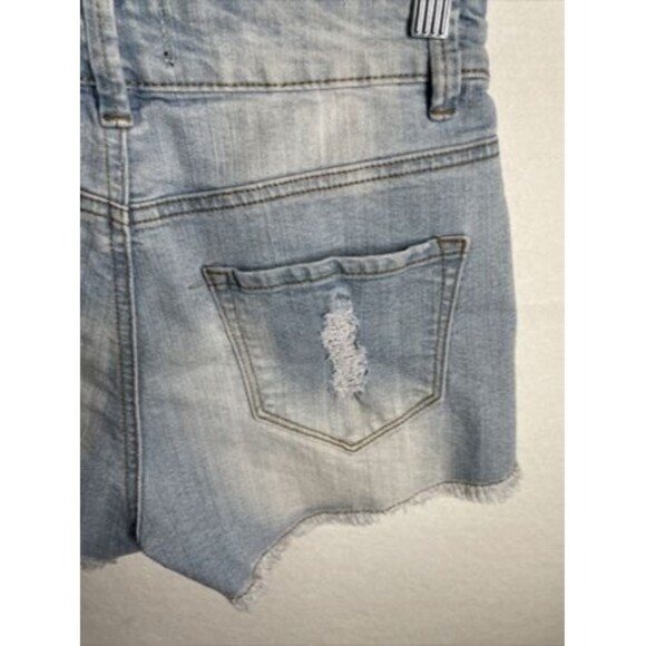 Chi Ole Denim Architect  Shorts Denim Stars and Stripes Distressed Size 27 USA - Picture 4 of 7